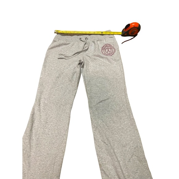 Aeropostale Womens Gray Wide Leg Sweatpants Crest Logo Drawstring Size M - Picture 5 of 7